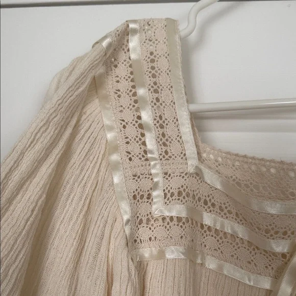 Boho Cream cotton Dress - Picture 5 of 6
